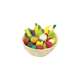 fruits et légumes en bois