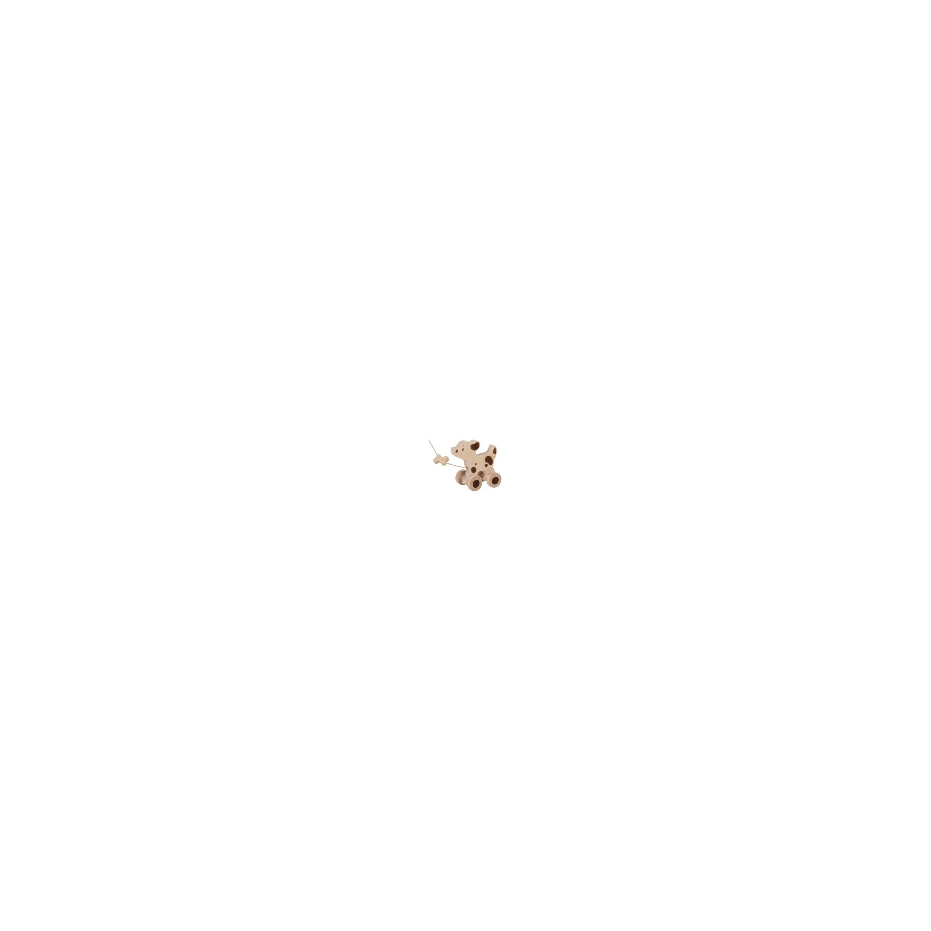 chien en bois à tirer