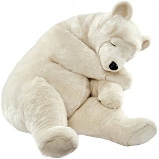 Ours blanc dormeur, peluche