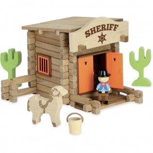 far west cabane sheriff en bois