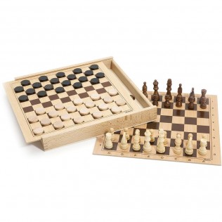 coffret dames et échecs