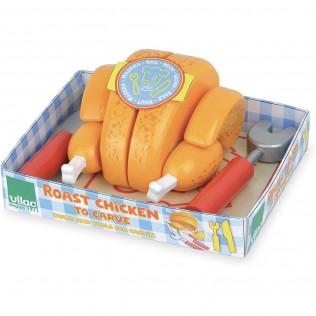 poulet roti en bois