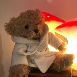 Peignoir personnalisé pour notre ours Louis, une idée de cadeau unique 💙

#peluche #teddybear #habillervospeluches #noel2022 #magasindejouets #boutiquedejouetsparis1 #aunainbleuofficiel